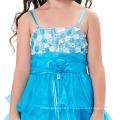 Grace Karin Spaghetti Straps Fleur Fille Princesse Ciel Blue Blue Cake Dress CL010404-2